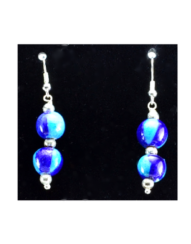 Blue Pottery Necklace set (Blue beads)