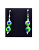 Blue Pottery Necklace set (Green beads)