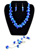 Blue Pottery Necklace set (Blue beads)