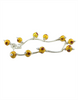 Blue Pottery Necklace set (Yellow beads)